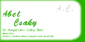 abel csaky business card