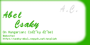 abel csaky business card